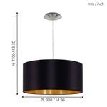 Suspension Maserlo II Tissu / Acier - 38 - Noir / Doré