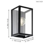 Wandlamp Charterhouse glas / staal - 1 lichtbron