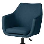 Chaise de bureau pivotante NICHOLAS Tissu / Métal - Tissu Cors: Bleu jean - Noir