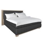 Boxspringbett Ohio Antracietkleurig/Modderkleurig eikenhout - Zonder topper