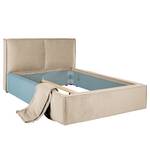 Gestoffeerd bed KINX geweven stof - Stof KINX: Beige - 140 x 200cm - Zonder matras - Geen opbergruimte - 110cm