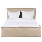 Gestoffeerd bed KINX geweven stof - 140 x 200cm - Beige - Stof KINX: Beige - 140 x 200cm