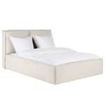 Lit capitonné Kinx Tissu - 160 x 200cm - Blanc - Tissu KINX : Blanc - 160 x 200cm - Sans matelas - Pas de tiroir de lit - 110 cm