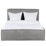 Lit capitonné Kinx Tissu - 140 x 200cm - Gris - Tissu KINX : Gris - 140 x 200cm - Sans matelas - Pas de tiroir de lit - 110 cm