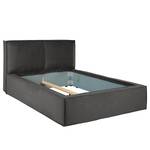 Lit capitonné Kinx Tissu - 140 x 200cm - Anthracite - Tissu KINX : Anthracite - 140 x 200cm - Sans matelas - Pas de tiroir de lit - 110 cm