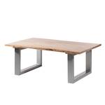 Table basse Kapra Acacia massif / Métal - Argenté - 120 x 80 cm