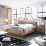 Bedframe Milano (3-delig) incl. verlichting - wild eikenhouten look/basaltkleurig glas