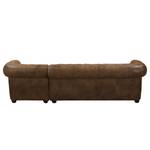 Ecksofa Torquay Antiklederoptik - Braun - Longchair davorstehend links