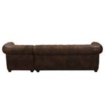 Ecksofa Torquay Antiklederoptik - Vintage Cognac - Longchair davorstehend rechts