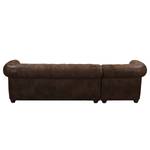 Ecksofa Torquay Antiklederoptik - Vintage Cognac - Longchair davorstehend links