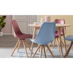 Chaise LINDHOLM Matière synthétique / Hêtre massif - Rose - Lot de 2