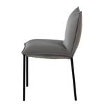 Chaises capitonnées Vail (lot de 2) Velours/ Métal - Gris