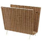 Zeitungsständer Shibori Polyrattan / Stahl - Beige