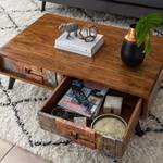 Tavolino da salotto Orient Acacia massello / Metallo - Multicolore