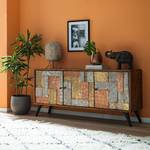 Sideboard Orient Akazie massiv / Metall - Mehrfarbig