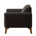 Fauteuil Bora II Tissu - Tissu Saia: Noir-Marron