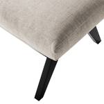 Pouf repose-pieds Hepburn I Tissu - Tissu Milan : Beige - Noir