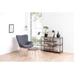 Open kast Coogee II eikenhouten look/mat zwart - Eikenhouten look/zwart