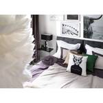 Parure de lit réversible Feline Coton - Galet - 135 x 200 cm + oreiller 80 x 80 cm