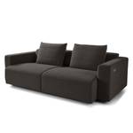 3-Sitzer Sofa FINNY Webstoff Saia: Schwarz-Braun - Sitztiefenverstellung