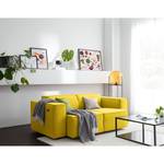 2-Sitzer Sofa KINX Samt - Webstoff Milan: Gelb - Sitztiefenverstellung