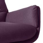 Sessel GARBO mit Kreuzfuß Webstoff - Webstoff Anda II: Violett - Schwarz