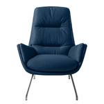 Sessel Garbo VI Webstoff Anda II: Blau - Chrom matt