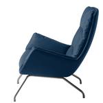 Sessel Garbo VI Webstoff Anda II: Blau - Chrom matt