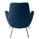 Sessel Garbo VI Webstoff Anda II: Blau - Chrom matt