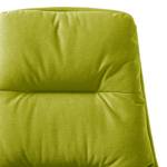 Fauteuil GARBO  avec pied croisé Tissu - Tissu Anda II : Vert - Chrome brillant