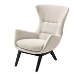 Fauteuil Hepburn I geweven stof - Geweven stof Saia: Beige - Zwart