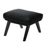 Pouf repose-pieds Hepburn I Tissu - Tissu Saia: Anthracite - Noir