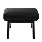 Pouf repose-pieds Hepburn I Tissu - Tissu Saia: Anthracite - Noir