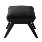 Pouf repose-pieds Hepburn I Tissu - Tissu Saia: Anthracite - Noir