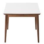 Eettafel Arvid deels massief walnoothout - walnotenhout - Wit - Breedte: 82 cm - Bruin