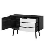 Commode Ledger Blanc / Chêne noir