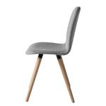 Stoelen Stave I (set van 2) Geweven stof/massief eikenhout - licht eikenhout - Ganiet - Beige