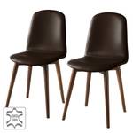 Chaises Warka V (lot de 2) Cuir véritable