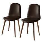 Chaises Warka V (lot de 2) Cuir véritable