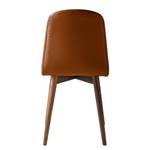 Gestoffeerde stoelen Warka V (set van 2) echt leer - Walnoot - Cognackleurig