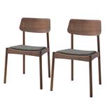 Chaises Oreana (lot de 2) Feutre - Noyer / Gris foncé