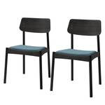 Chaises Oreana (lot de 2) Feutre - Chêne noir / Gris foncé