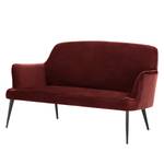 Sofa Lesgor (2-Sitzer) Velours - Bordeaux