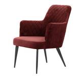 Fauteuil Artix fluweel - Bordeauxrood