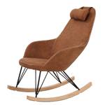 Fauteuil à bascule Dorris Aspect cuir vieilli - Cognac