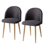 Chaises Sangba (lot de 2) Tissu / Métal