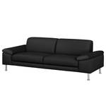 3-Sitzer Sofa Termon - Bodenfrei Schwarz - Echtleder Maer: Anthrazit