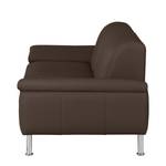 2-Sitzer Sofa Termon - Bodenfrei Dunkelbraun - Echtleder Maer: Dunkelbraun