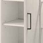 Armoire vitrine Maquili Partiellement en pin massif - Pin blanc / Pin taupe