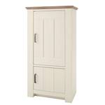 Commode haute Maquili Partiellement en pin massif - Pin blanc / Pin taupe